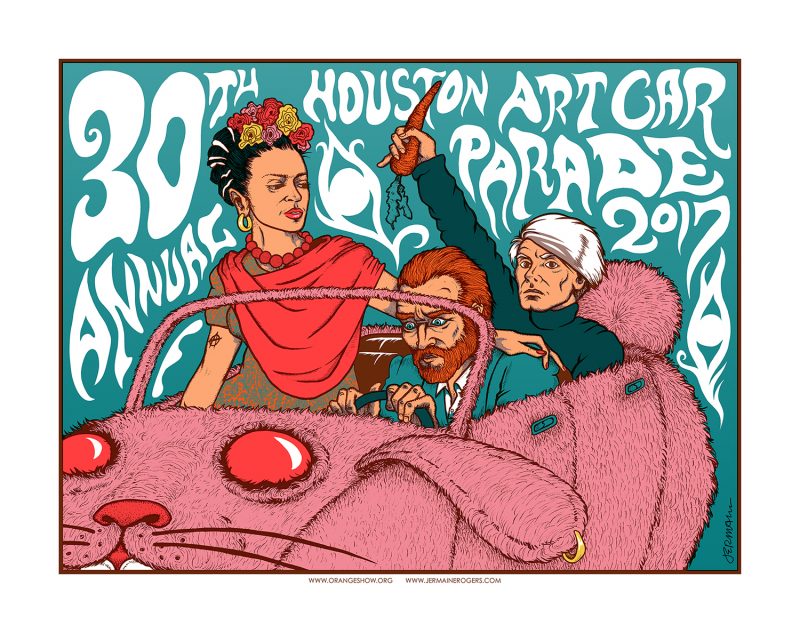 Houston Art Car Parade 2017 30th Anniversary Commemorative Print Houston Art Car Parade 2017 30th Anniversary Commemorative Print